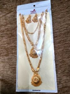 Gold Plated Necklace and Earring Set