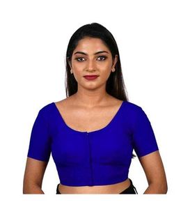 Royal Blue Stretchable Blouse and peticoat