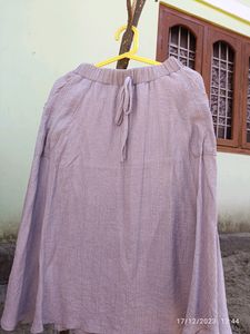 #Boutique Korean Type Mid Length Flared Grey Skirt