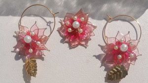 🌺Floral Resin Earing 🌺