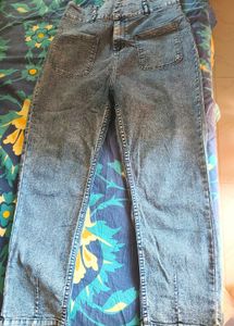 sassafras basics women Acid Wash Denim Joggers