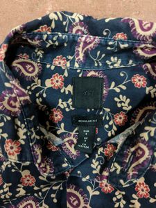 Men's Navy Paisley Print Shirt