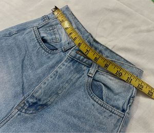 washed out distressed Blue baggy Jeans
