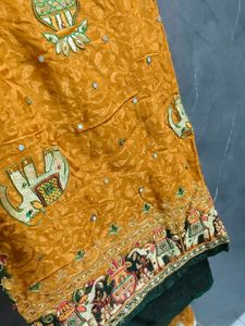 Embroidered saree and blouse