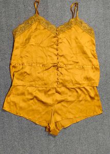 H&amp;M Satin Lace Pajama Set