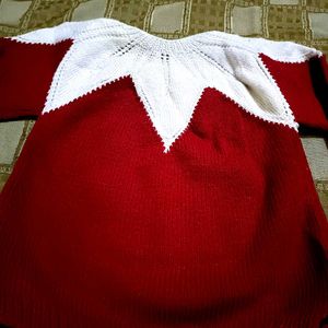 Adorable Baby Red &amp; White Sweater