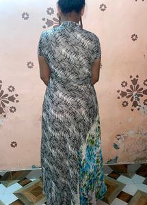 Classy One Piece Printed Long Dress/Gown For Women