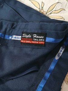 Navy Blue Straight Fit Pants