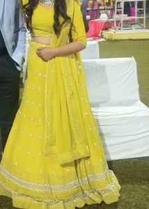Yellow Embellished Lehenga Set