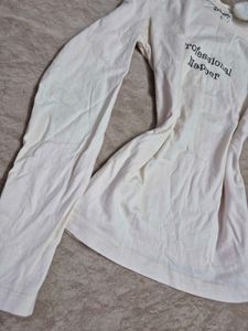 *cream fitted top♡‧₊˚