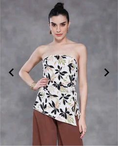 Floral Print Bandeau Top