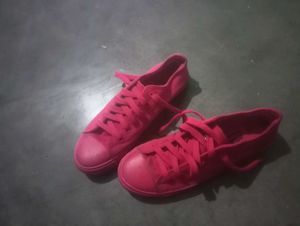 red Canvas Sneakers