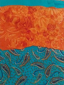 Vibrant Floral Print Saree