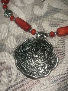 Elegant Red Beaded Necklace