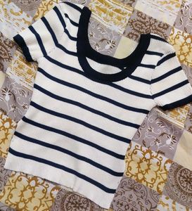 Striped Ribbed Knit Top