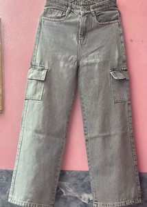 Light Wash Cargo Jeans