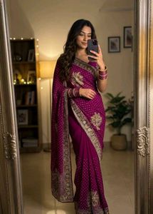 embellished heavy saree