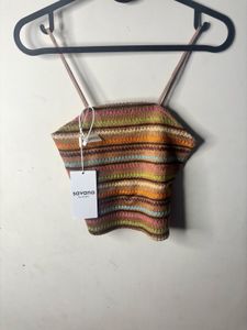 Striped Knit Crop Top