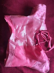 Pink Ethnic half sare