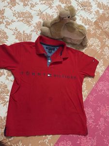 Tommy Hilfiger Red Polo Shirt