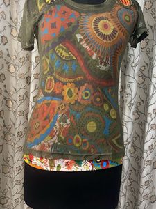 Boho Patterned Short Sleeve Top
