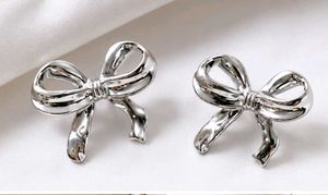 Chic Silver Bow Earrings