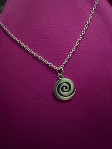 Silver Spiral Pendant Necklace