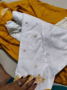 Embroidered Yellow Kurta Set with Dupatta