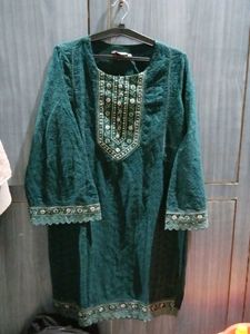 Elegant Green Chikankari Kurta