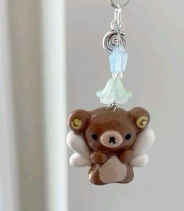 Cute Angel Bear Keychain