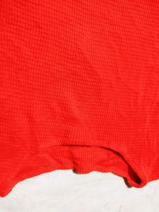 Red Half Sleeves Solid Warm Top For light Winter