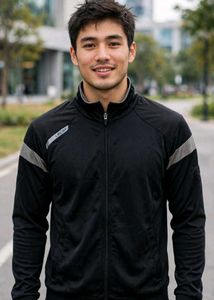 Lecaf Vtg Black zip up jacket!!!