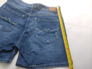 Blue Denim Ripped Shorts
