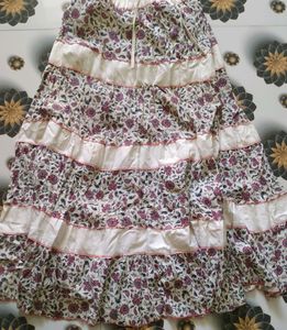 Flared White Skirt
