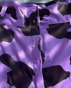 Purple Y2K Wide Leg Pants