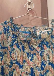 Chic Paisley Print High Neck Blouse