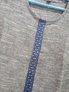 Grey Printed Kurta
