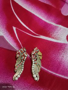 Elegant Feather Drop Earrings