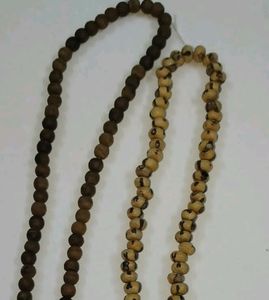 Wood String combo Brown & cream beads/Stylish/Uniq