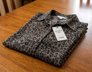 Leopard Print Button-Down Shirt
