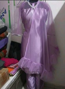 Elegant Lavender Silk Kurta duppata