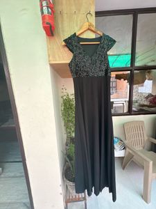 Elegant Black Sequined Gown