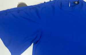 Stylish Blue Short Sleeve Top