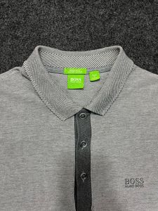 Men's Grey BOSS Polo Shirt