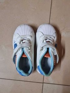 Cute White & Blue Sneakers for Kids