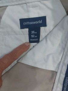 Cottonworld Classic Beige Trousers Size 36"