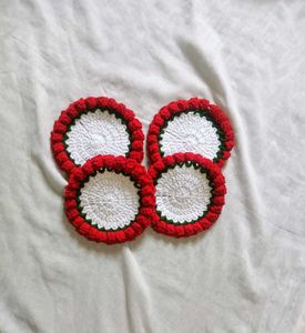Handmade Crochet Coasters (Set of 4)