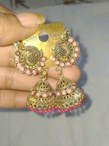 Pink Jhumka