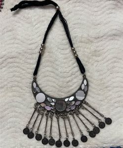 Bohemian Mirror & Coin Necklace