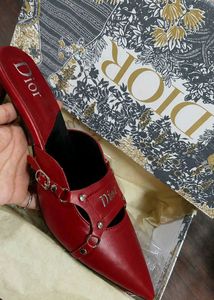 NEW Red Dior Mules - Pointed Toe Heels